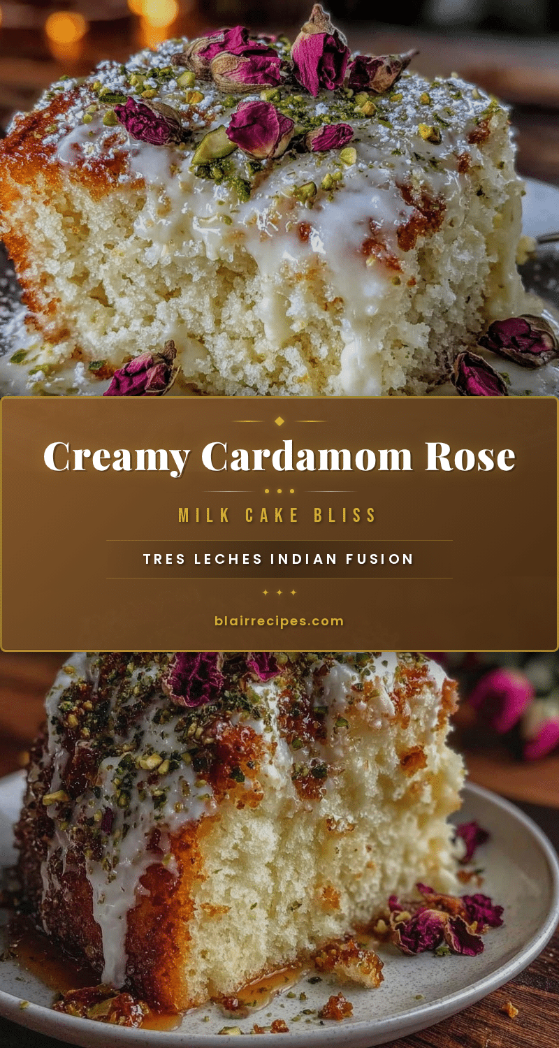 cardamom rose milk cake recipe