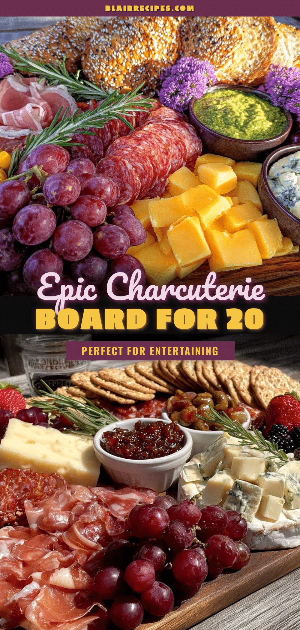 charcuterie board for 20 guests recipe