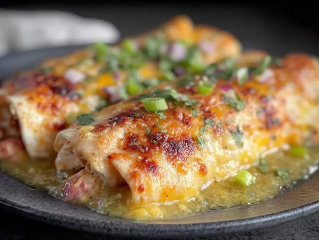 chicken enchiladas with green sauce - featured image