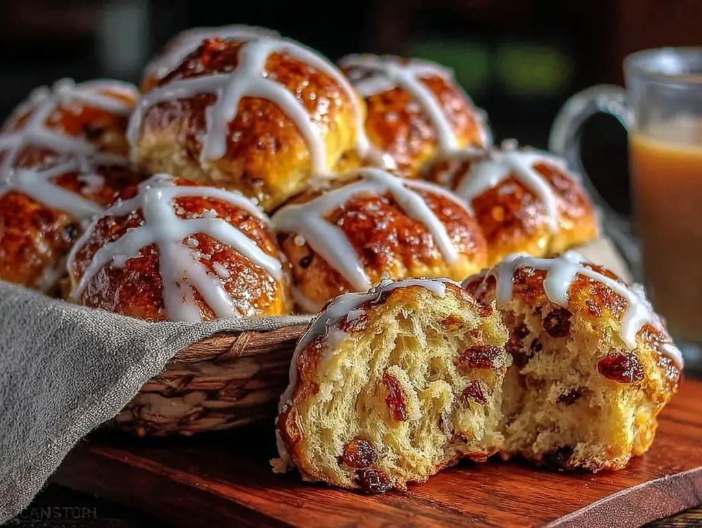 cozy british hot cross buns - featured image