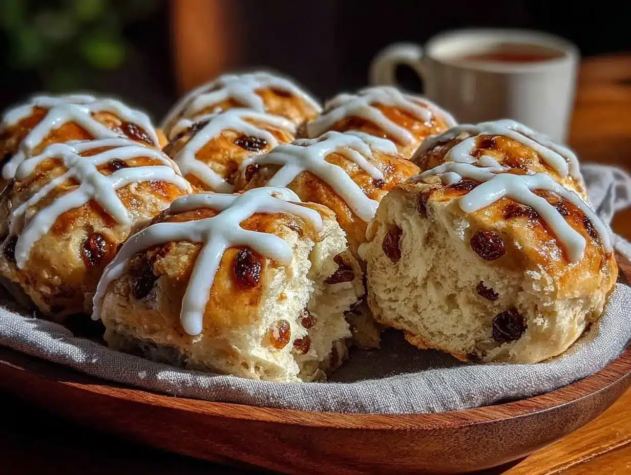 cozy british hot cross buns preparation steps
