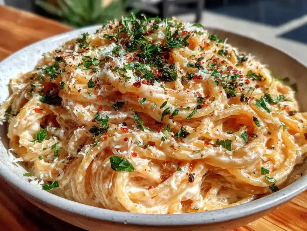 creamy cacio e pepe - featured image
