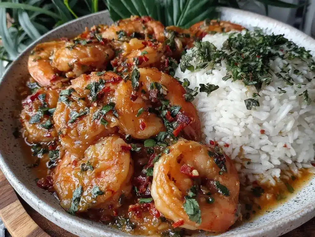 creamy coconut curry shrimp - featured image