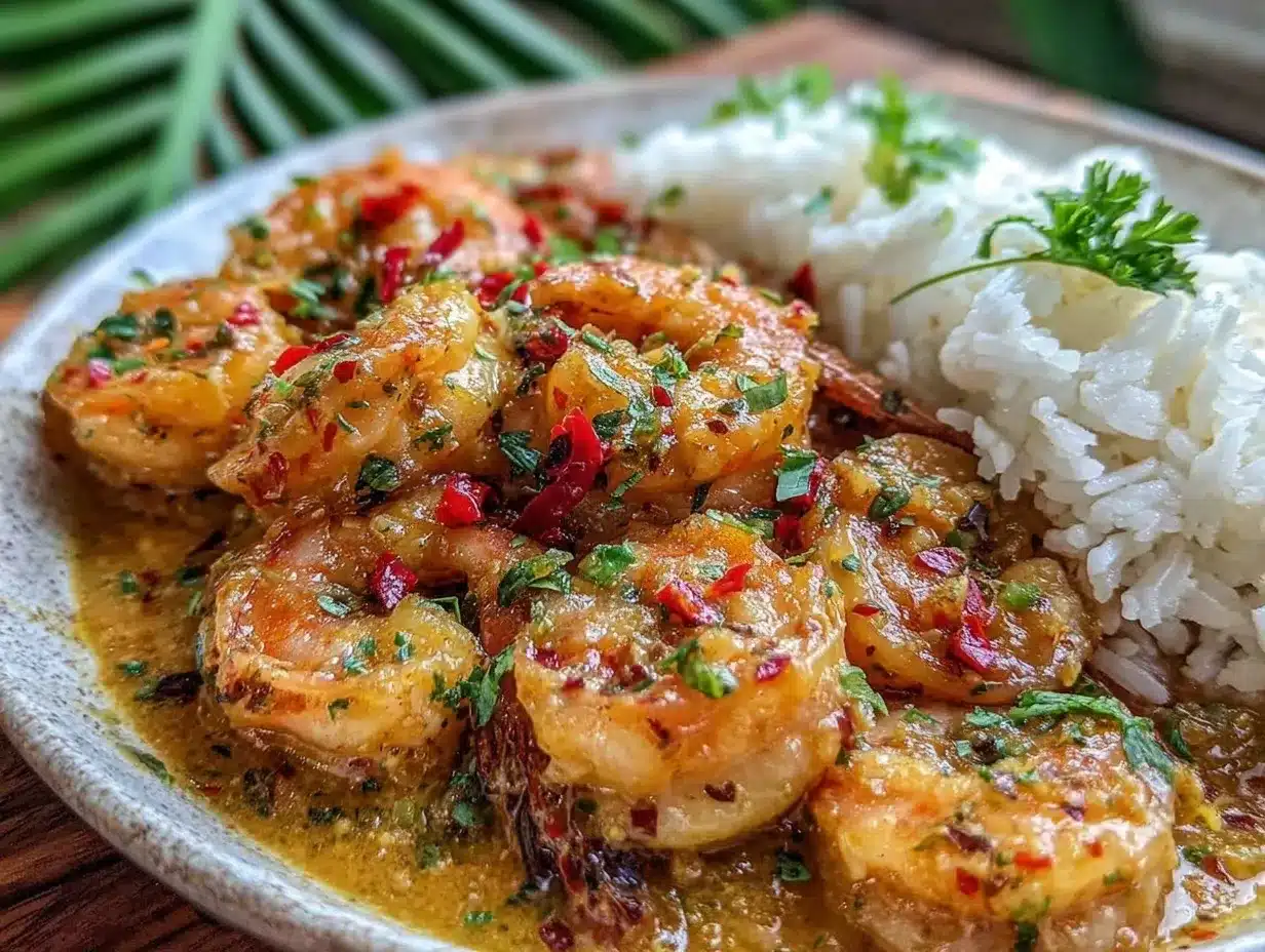 creamy coconut curry shrimp preparation steps