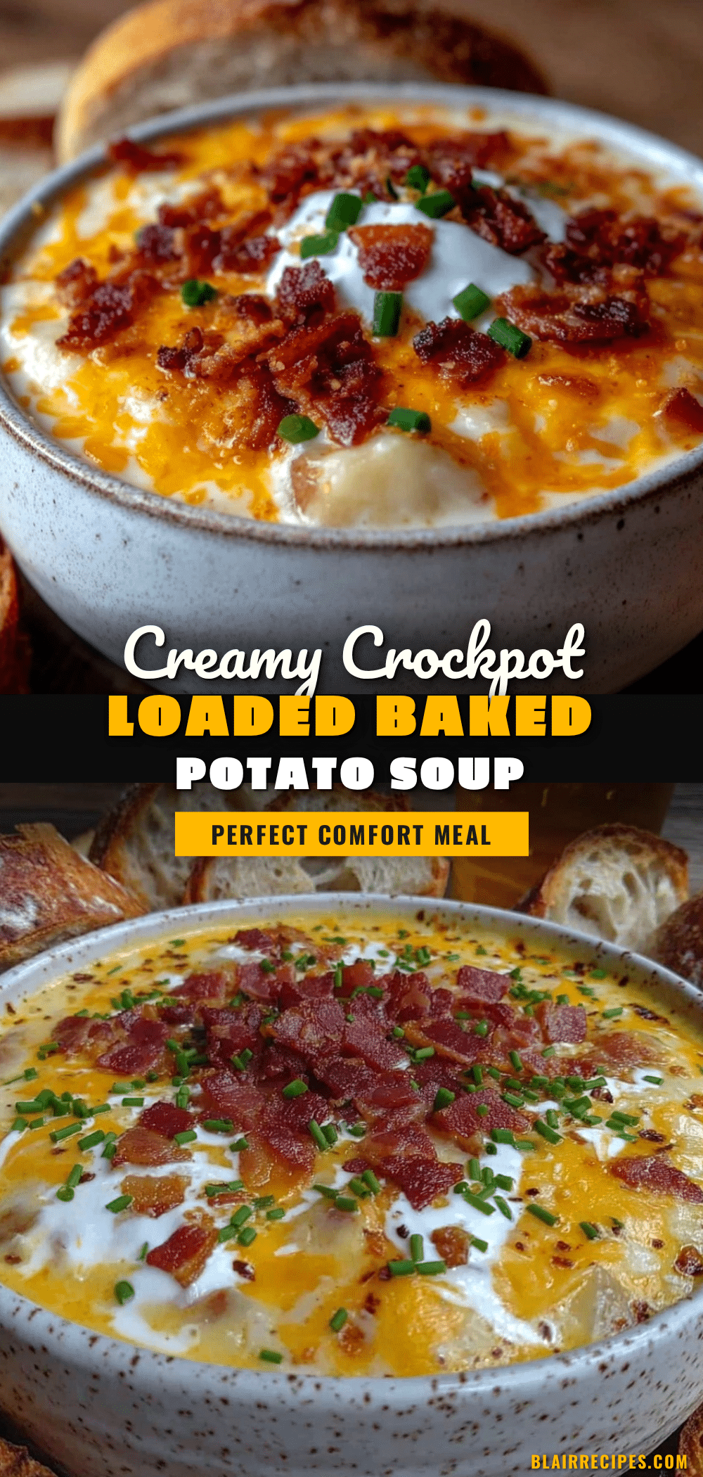 creamy crockpot loaded baked potato soup recipe