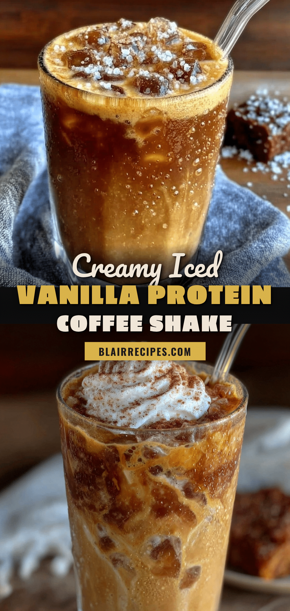 creamy iced protein coffee shake recipe