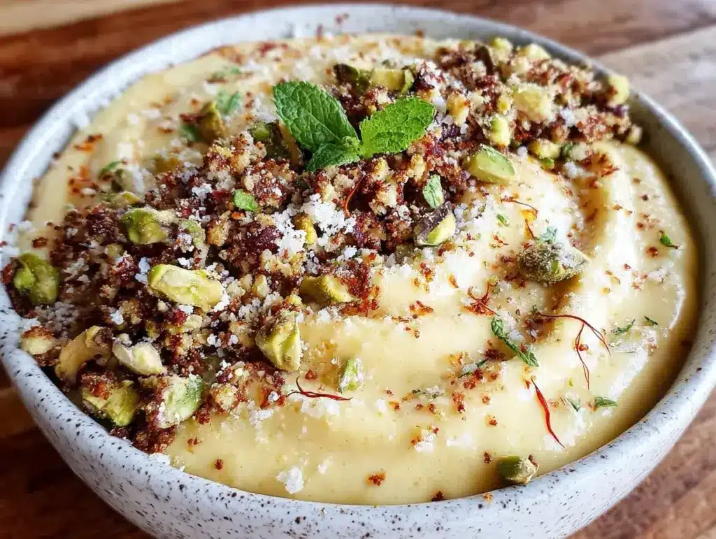 creamy mango lassi smoothie bowl - featured image