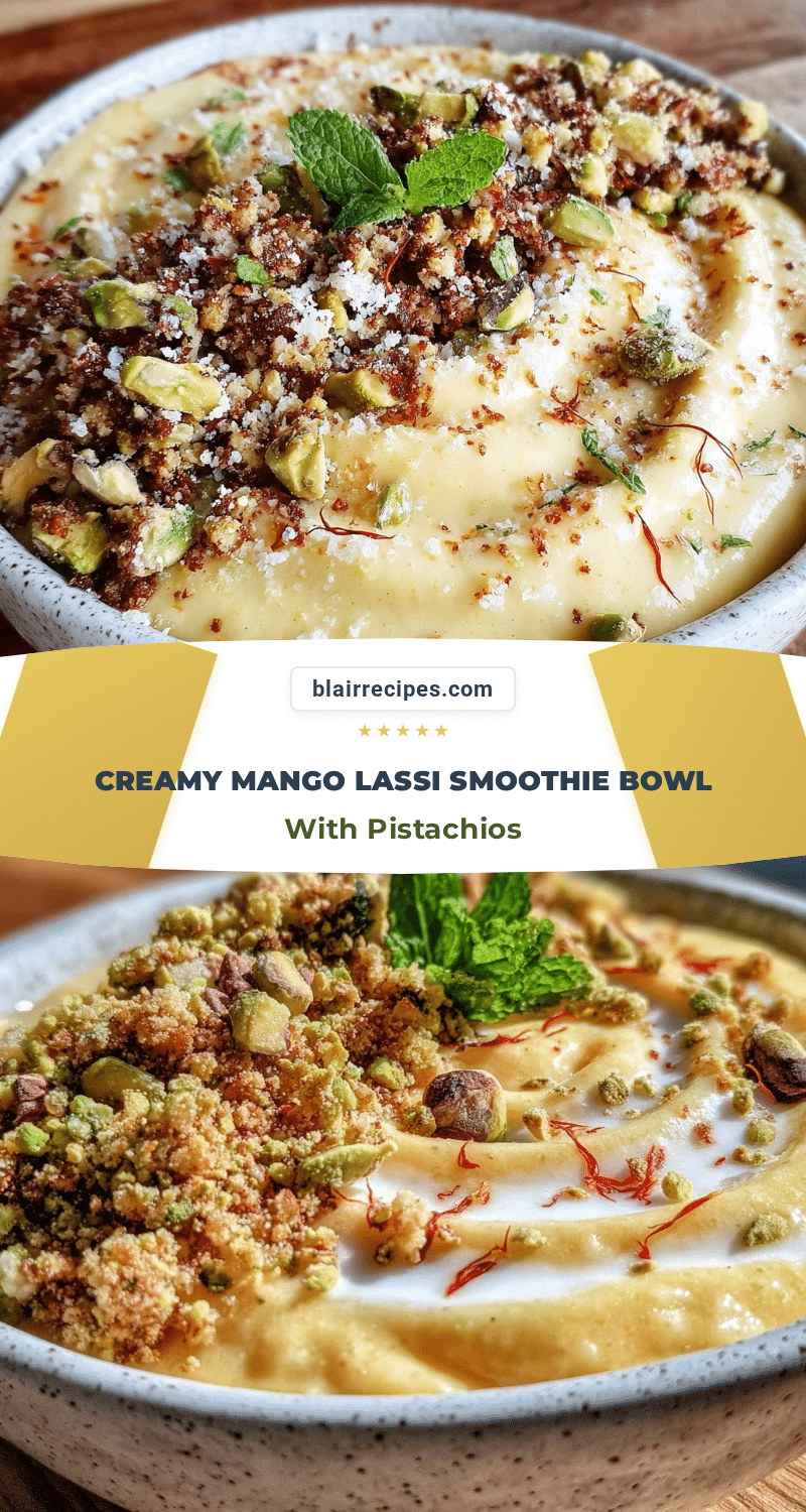 creamy mango lassi smoothie bowl recipe