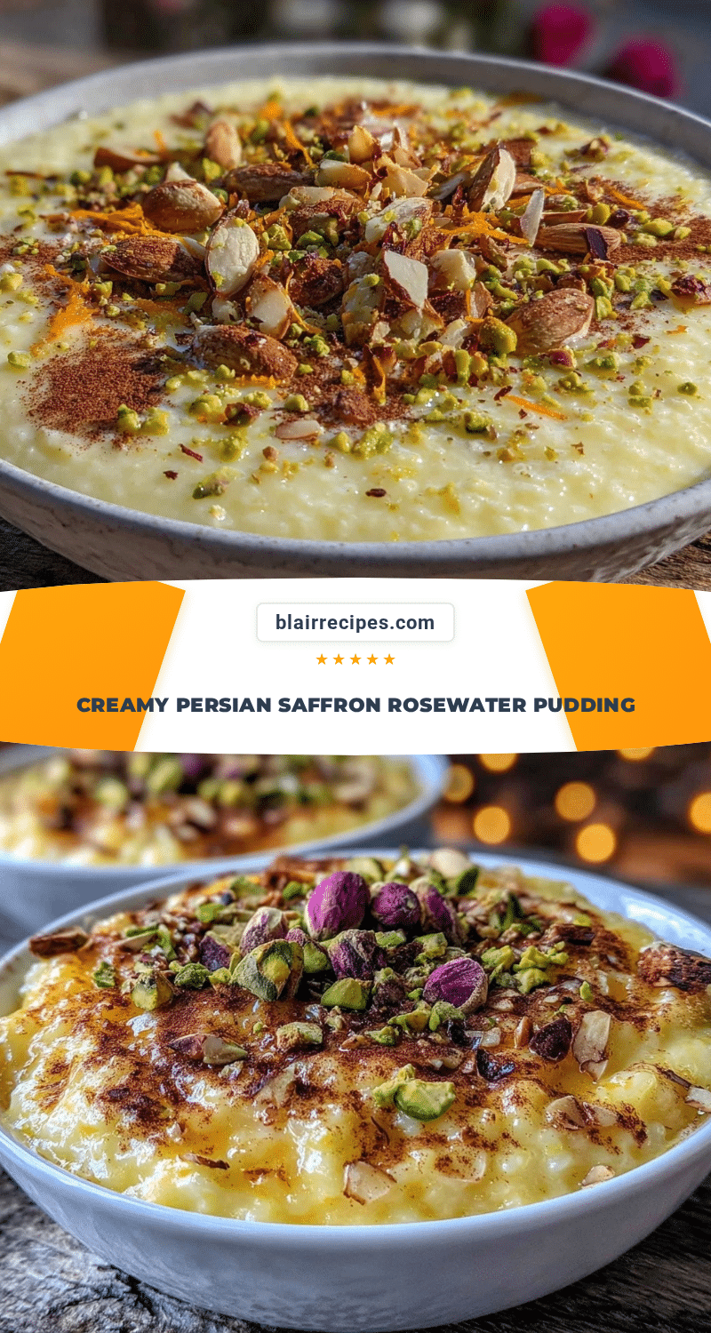 creamy persian saffron rosewater rice pudding recipe