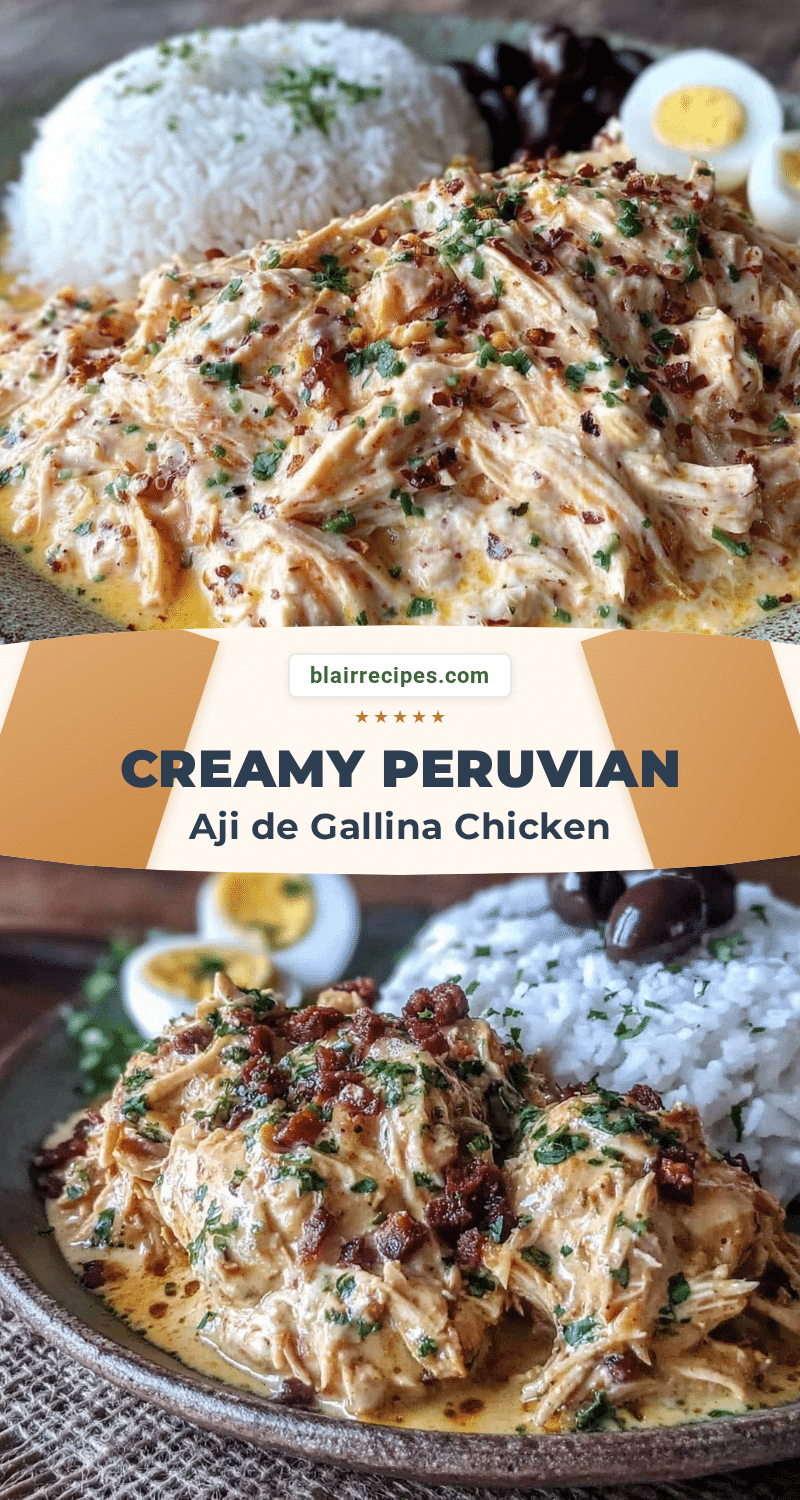 Creamy Peruvian Aji de Gallina chicken recipe