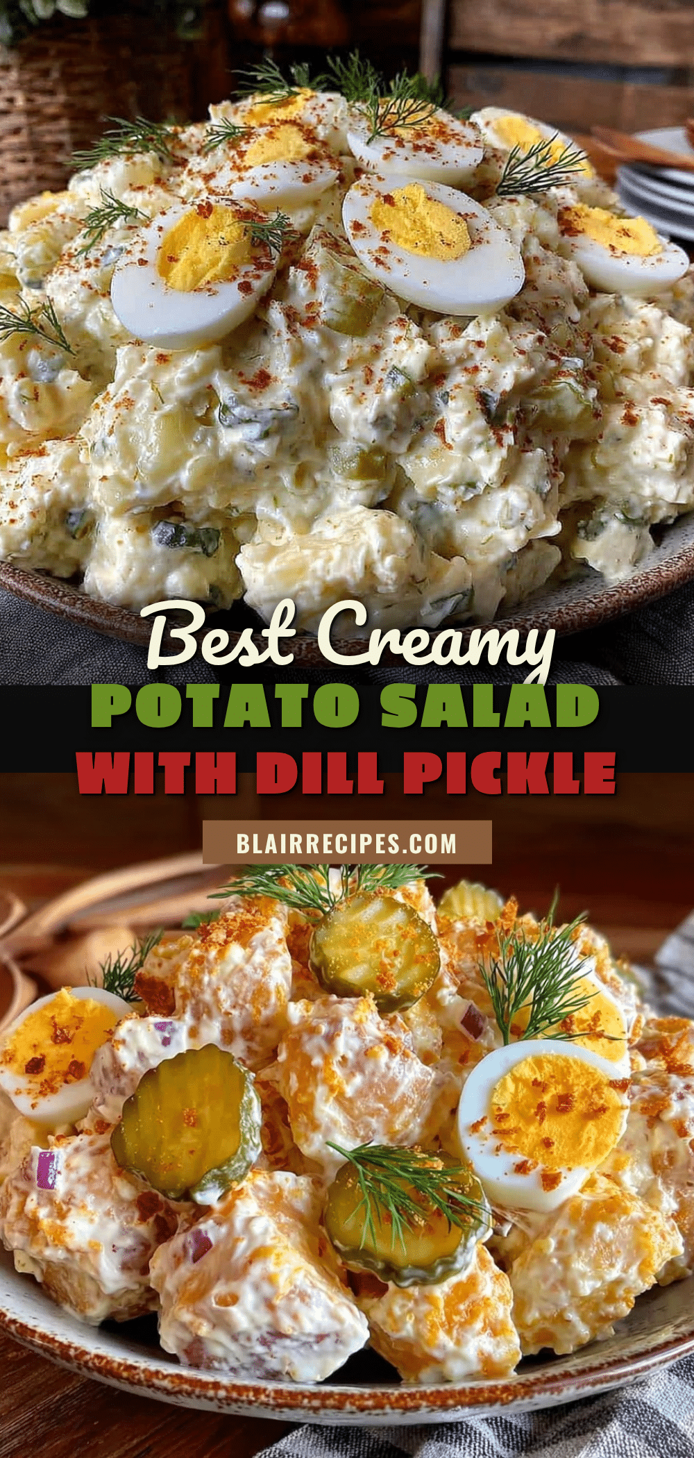 creamy potato salad with egg and dill pickle recipe
