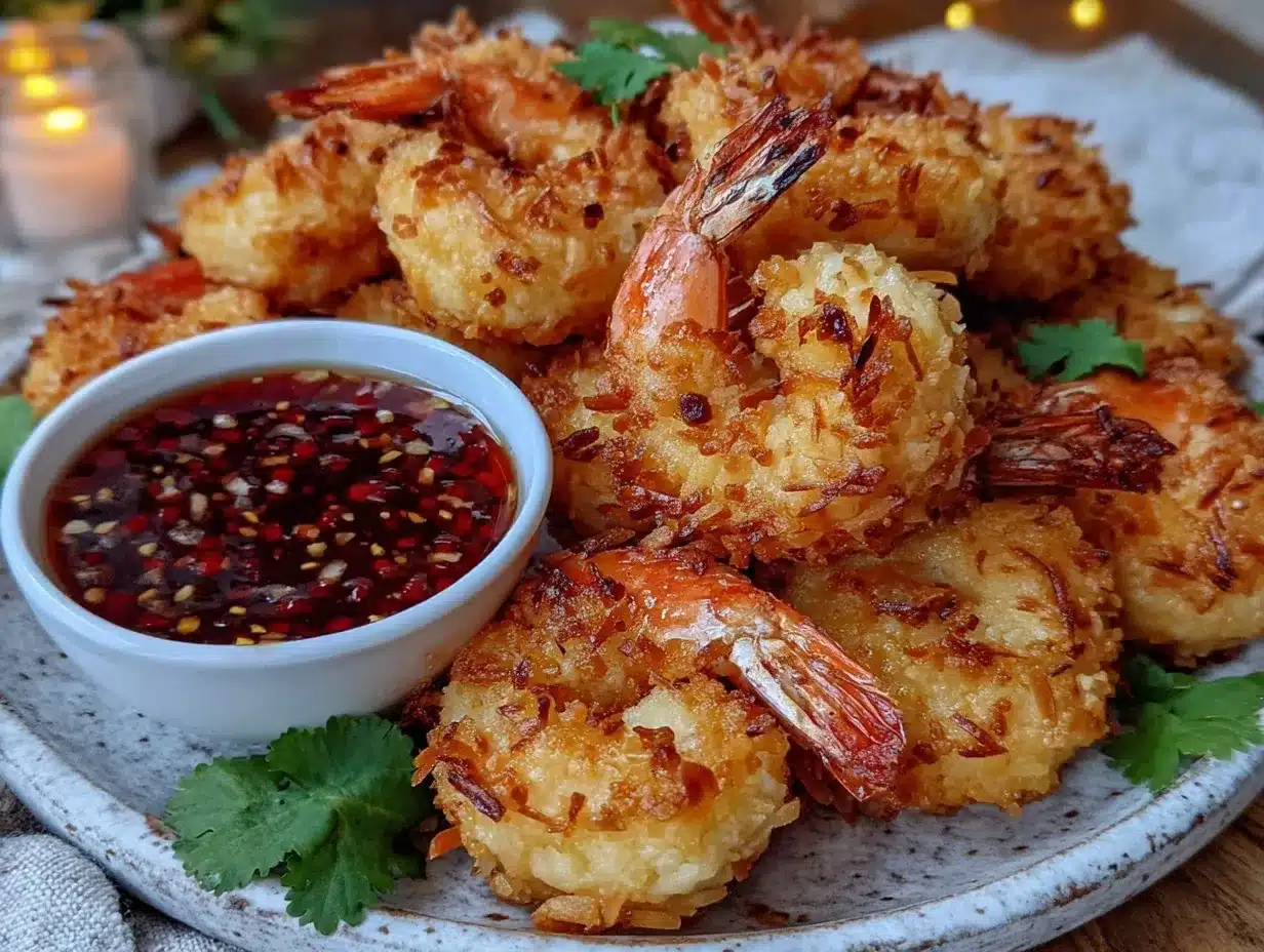 crispy air fryer coconut shrimp preparation steps