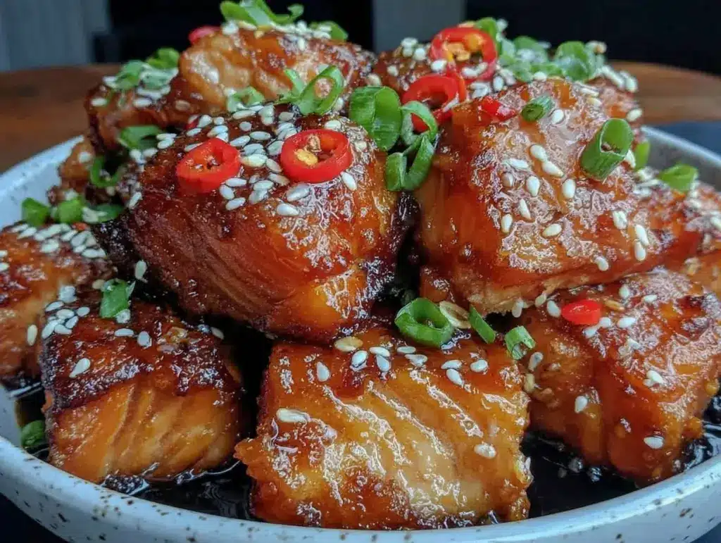 crispy air fryer salmon bites - featured image