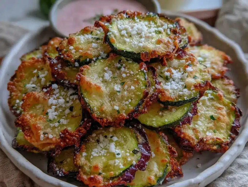 crispy baked cucumber chips - featured image