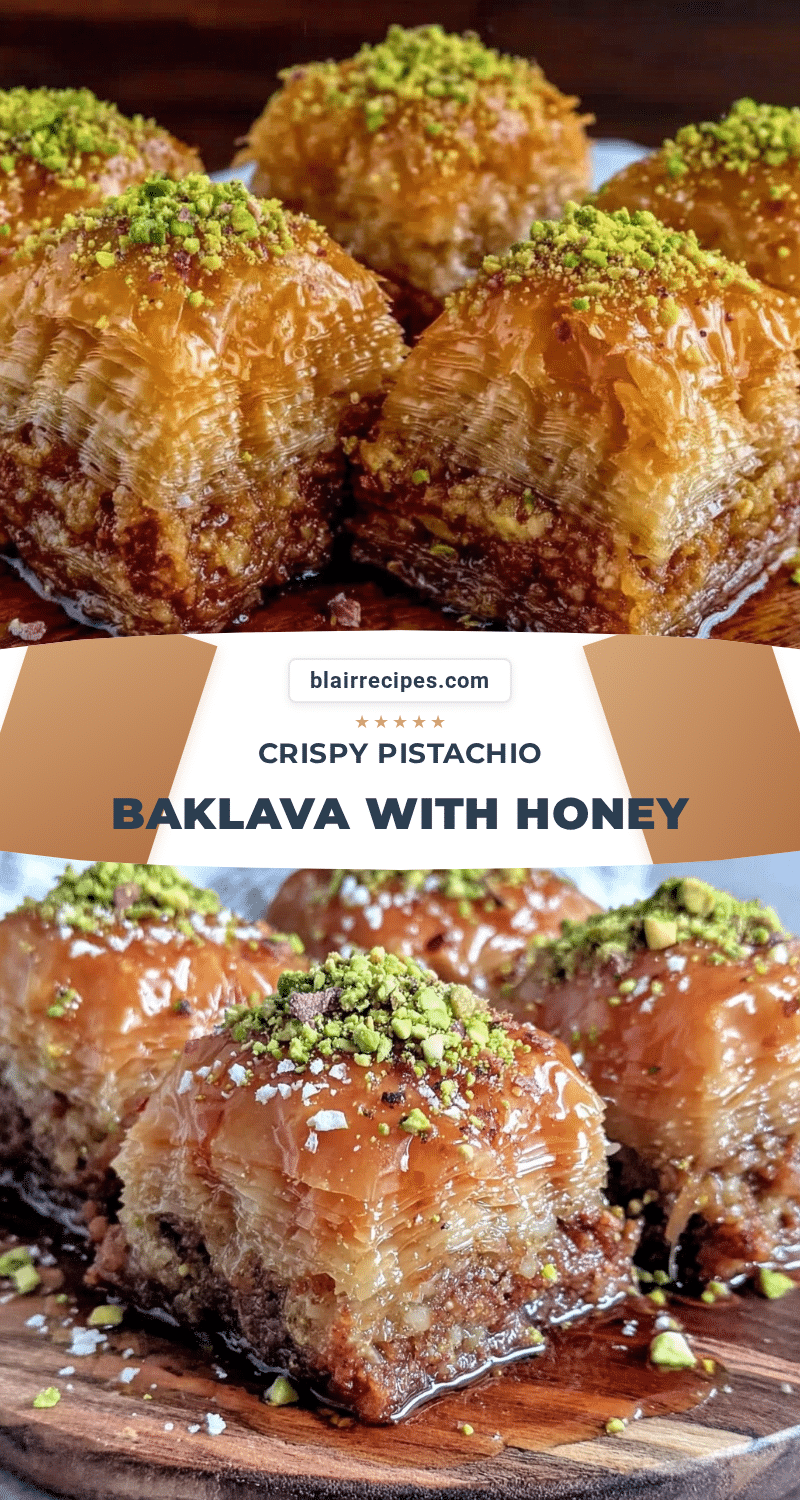 crispy baklava with pistachio and honey syrup recipe