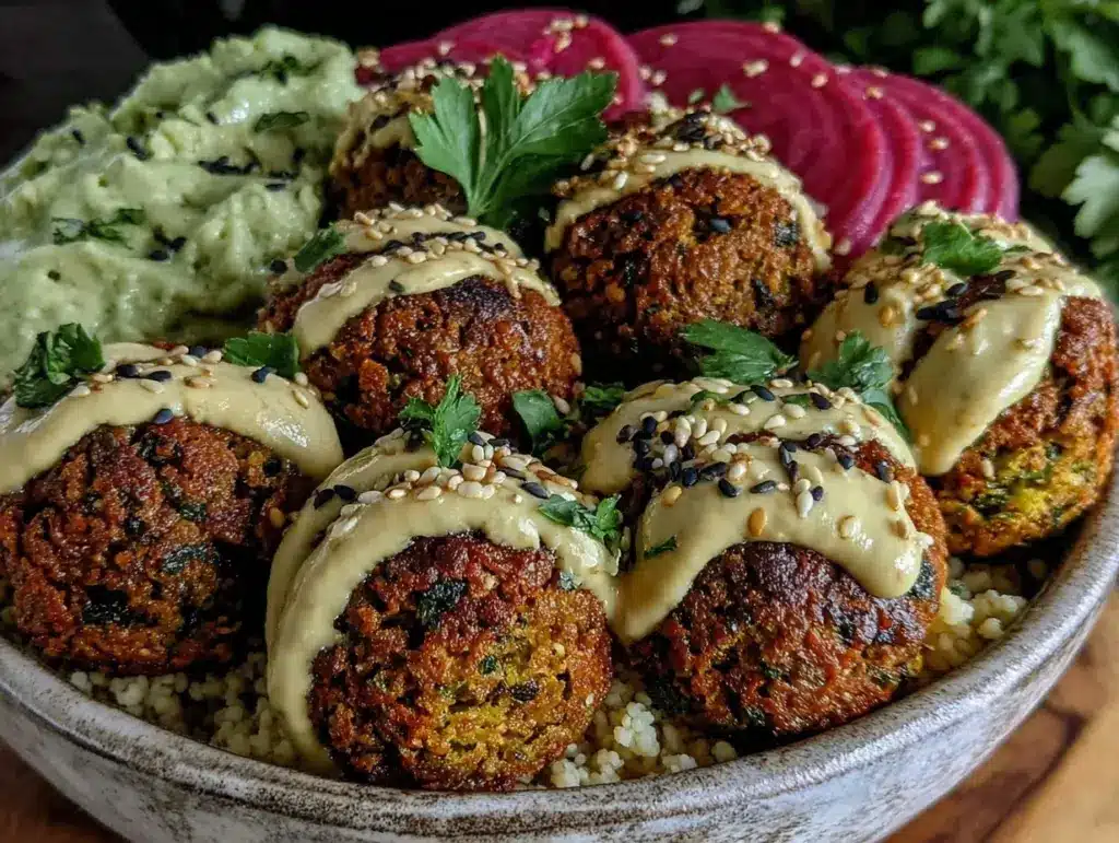 crispy falafel bowl - featured image