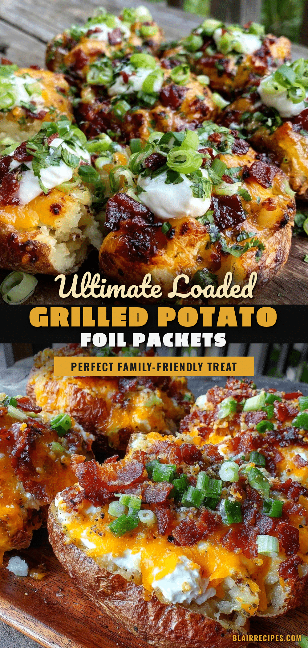 crispy grilled loaded potato foil packets recipe