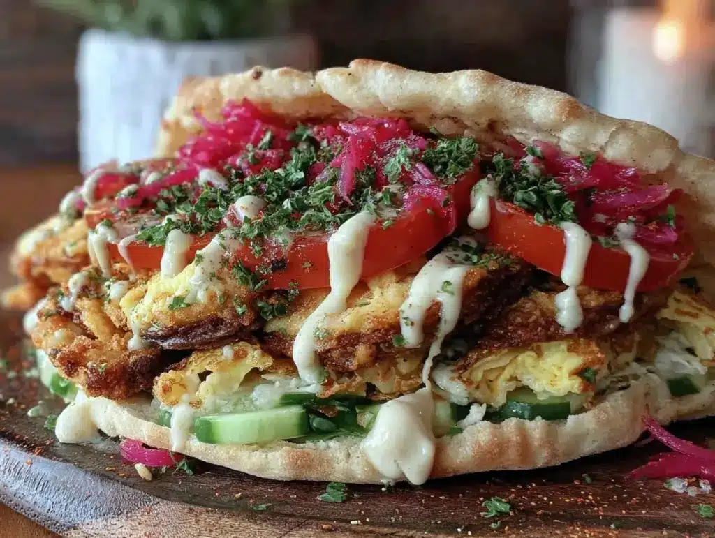 crispy israeli sabich pita - featured image
