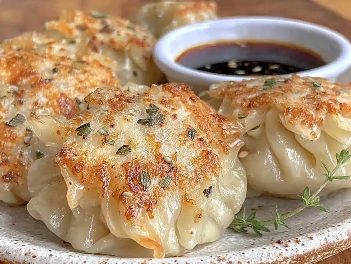 crispy Japanese gyoza dumplings preparation steps