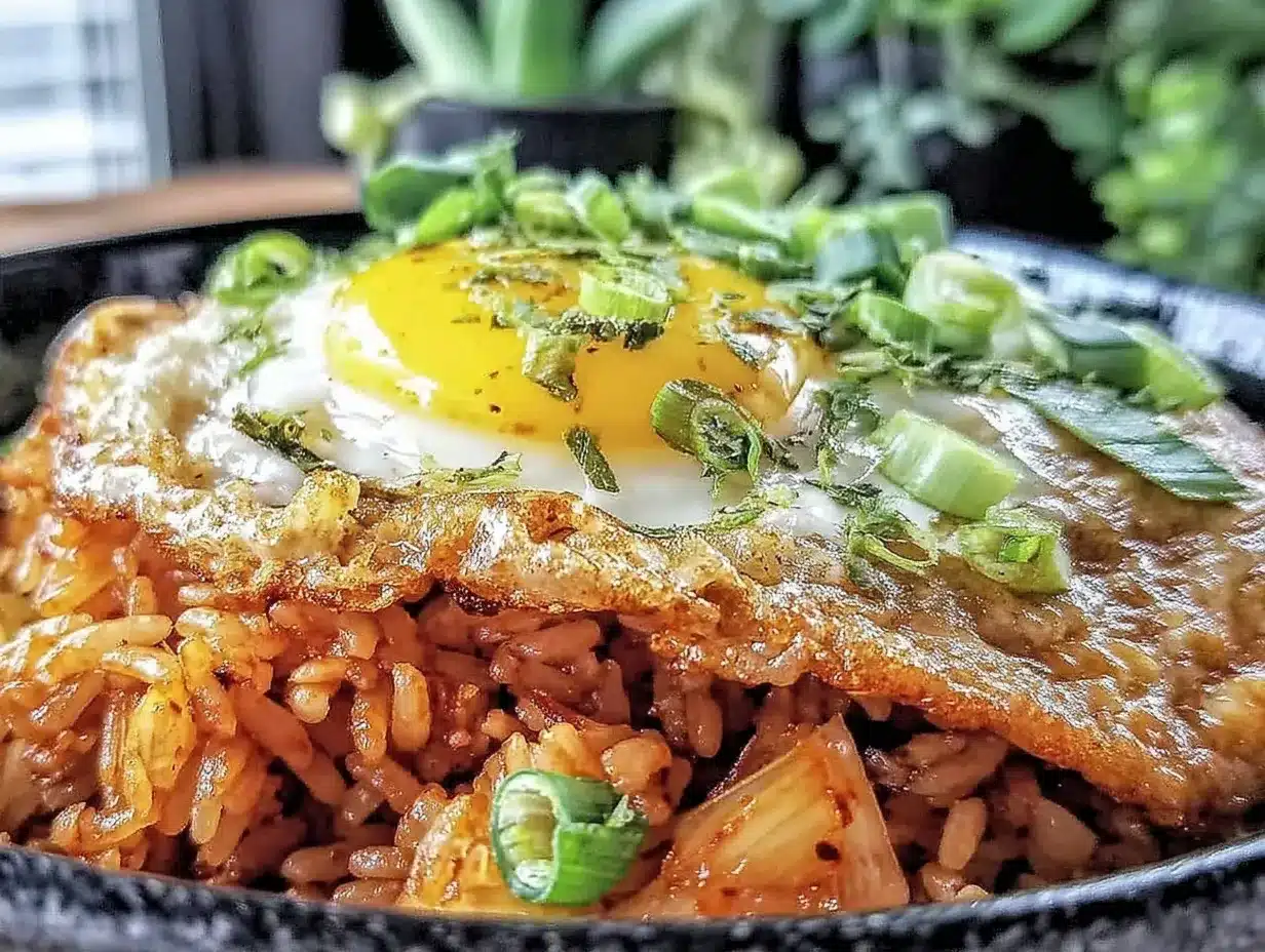 crispy kimchi fried rice preparation steps