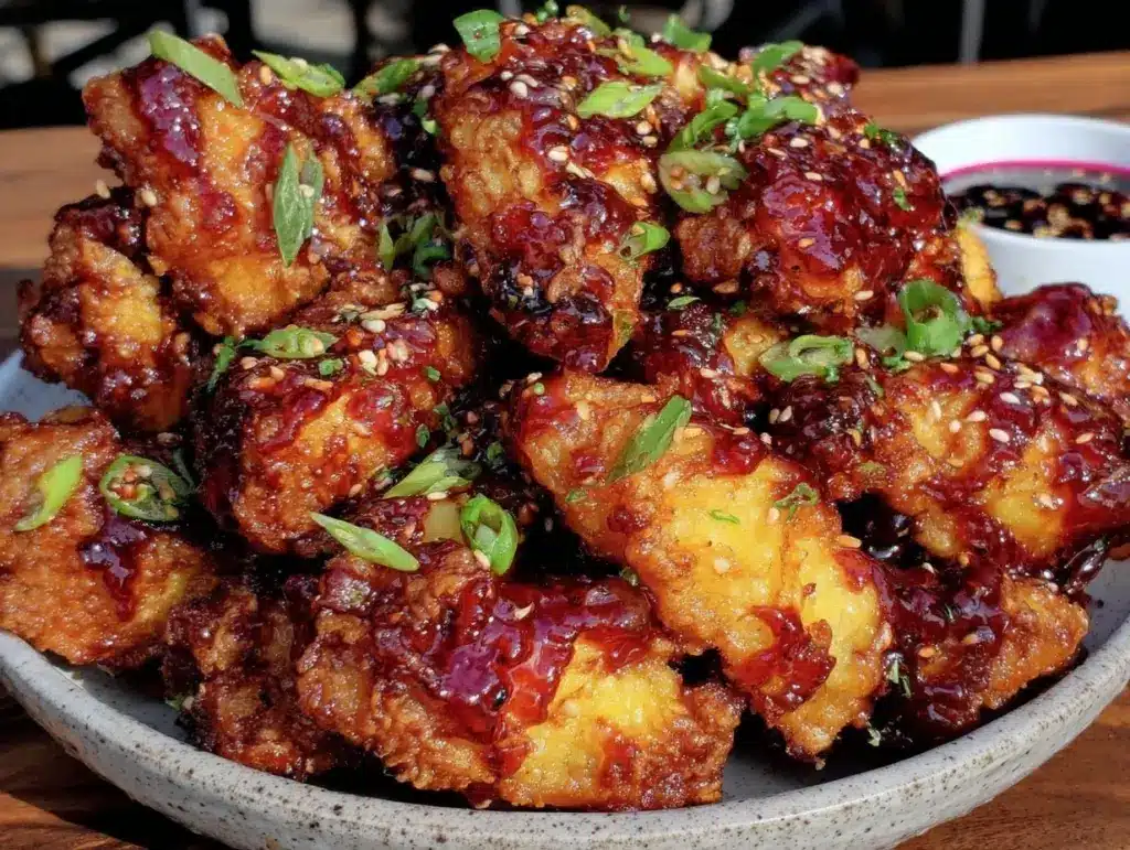crispy korean fried chicken wings - featured image