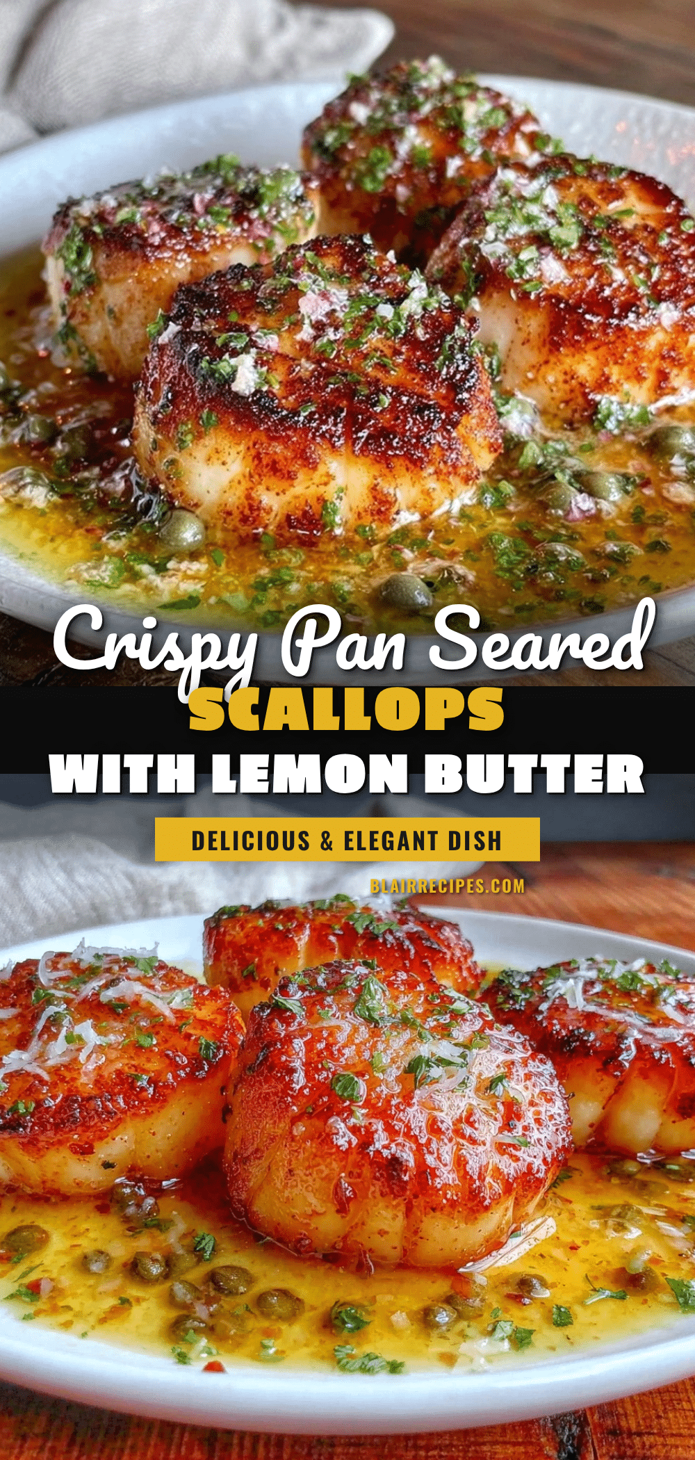 crispy pan seared scallops recipe