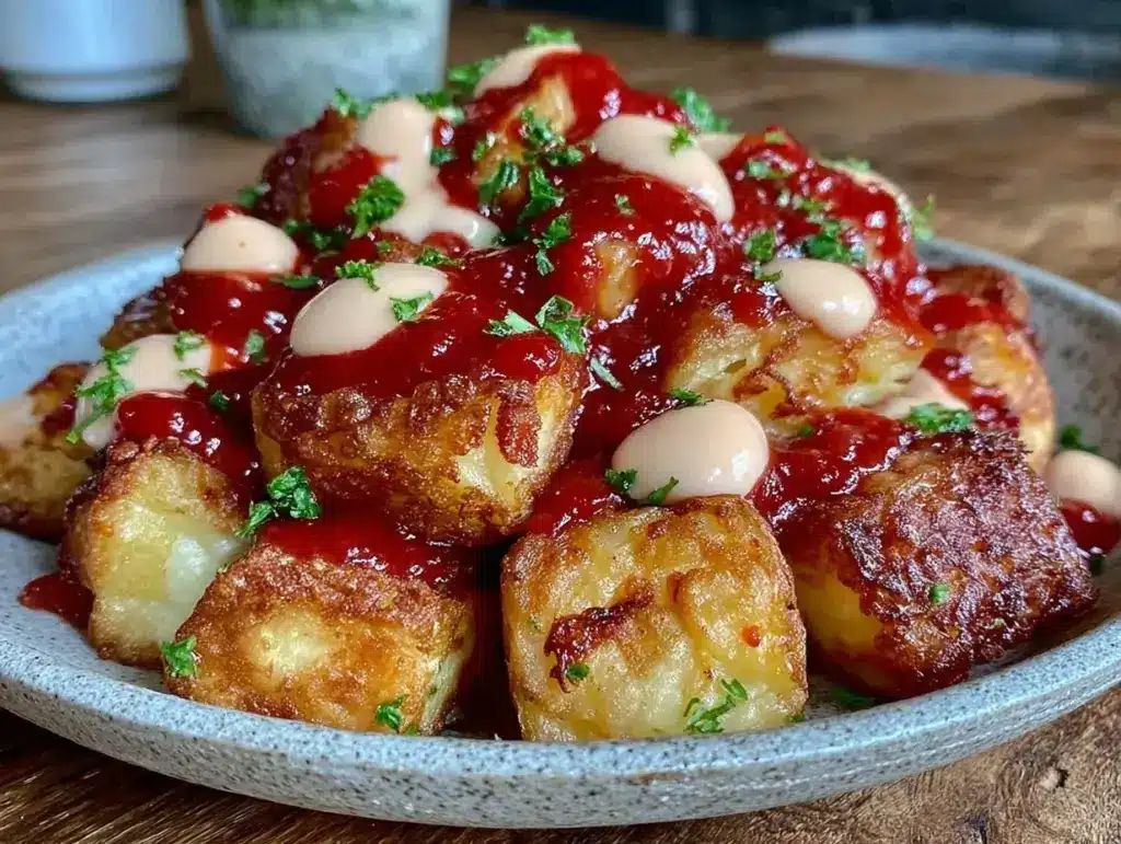 crispy spanish patatas bravas - featured image