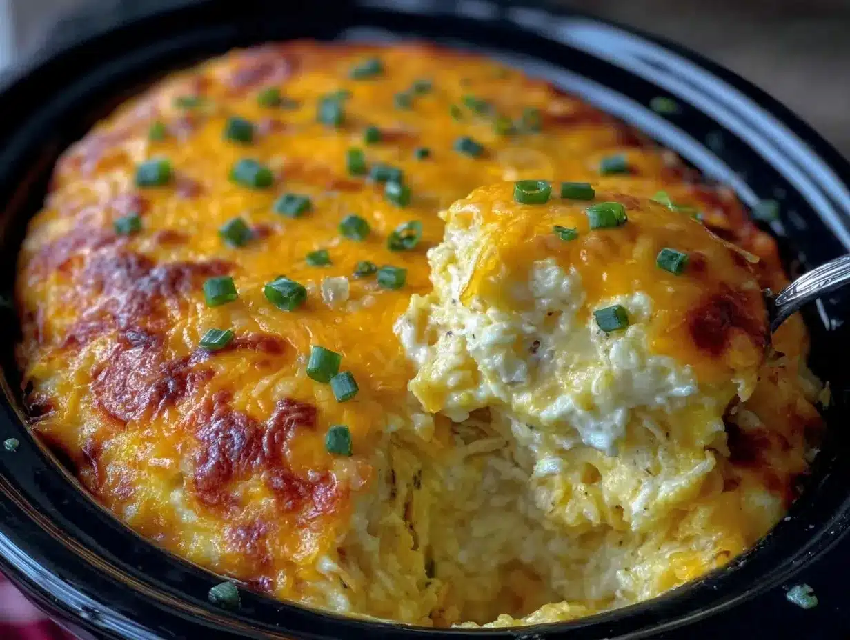 crockpot hashbrown casserole preparation steps