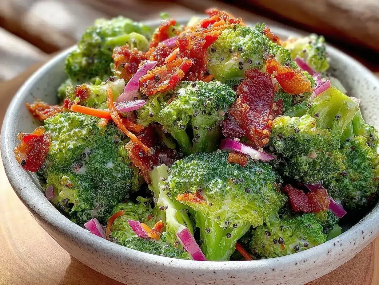 Crunchy Broccoli Bacon Salad preparation steps