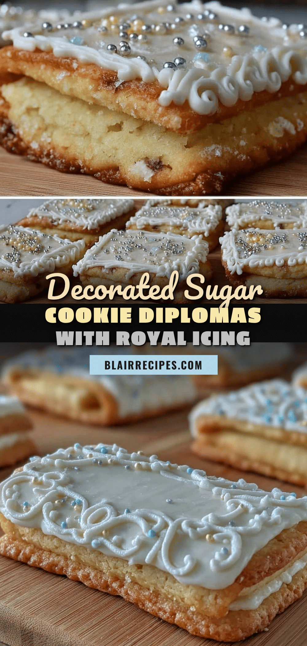 decorated sugar cookie diplomas recipe
