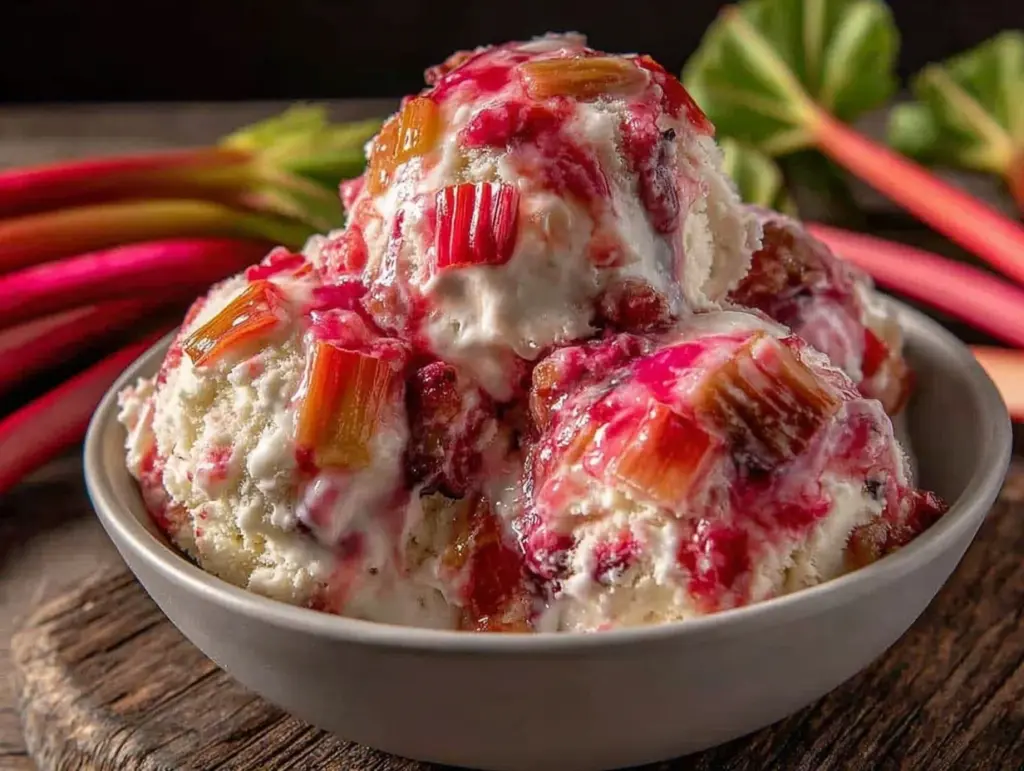 easy rhubarb sauce for ice cream - featured image