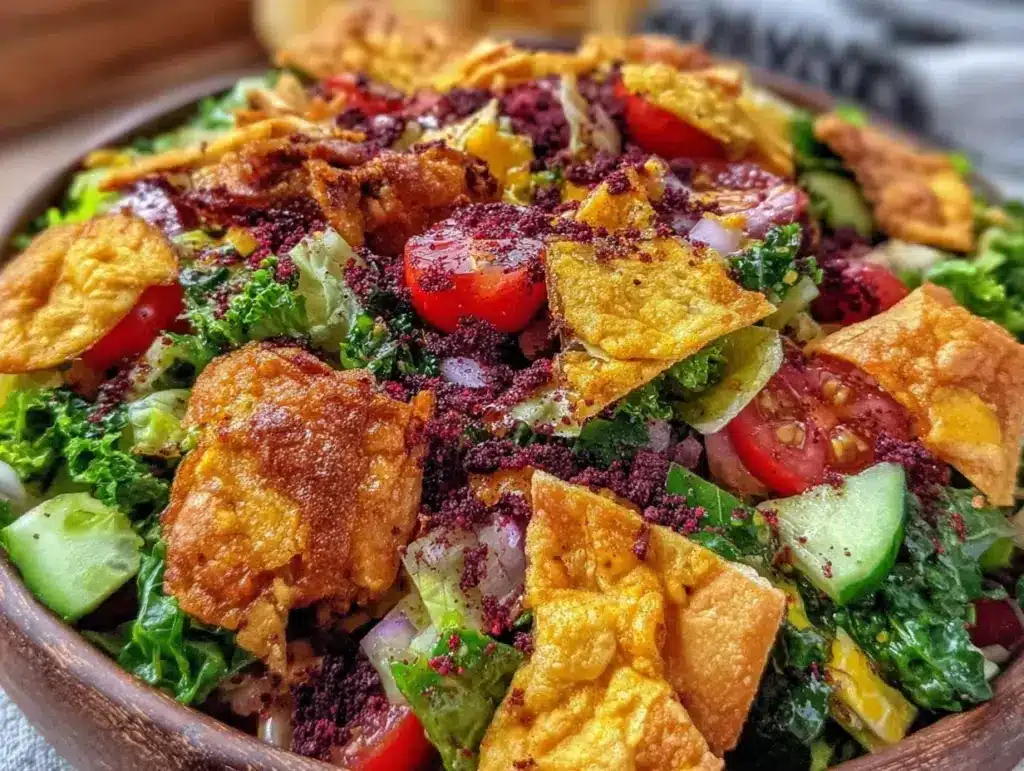 fresh fattoush salad - featured image