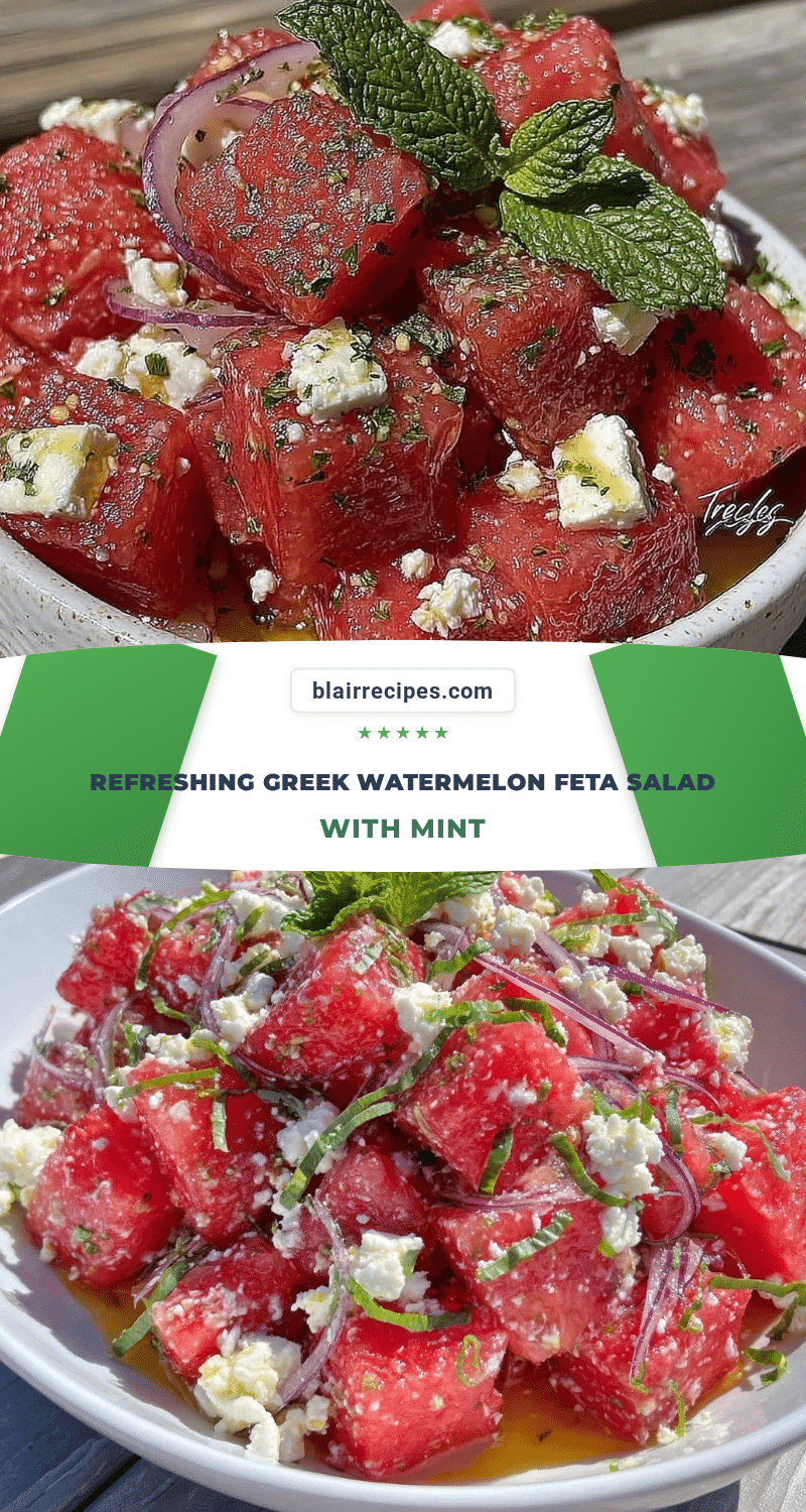 Fresh Greek Watermelon Feta Salad recipe