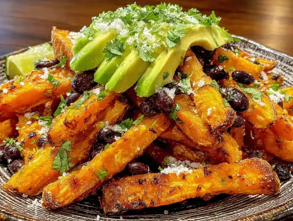 fresh loaded sweet potato fries - featured image