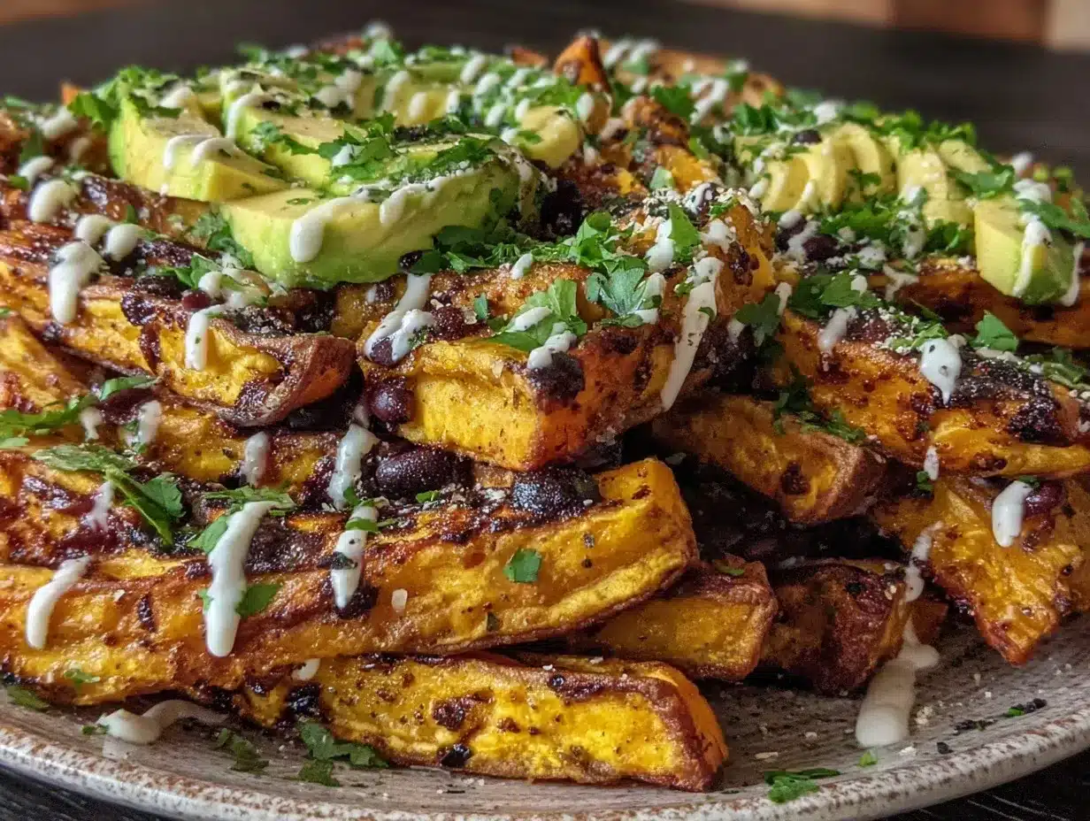 fresh loaded sweet potato fries preparation steps