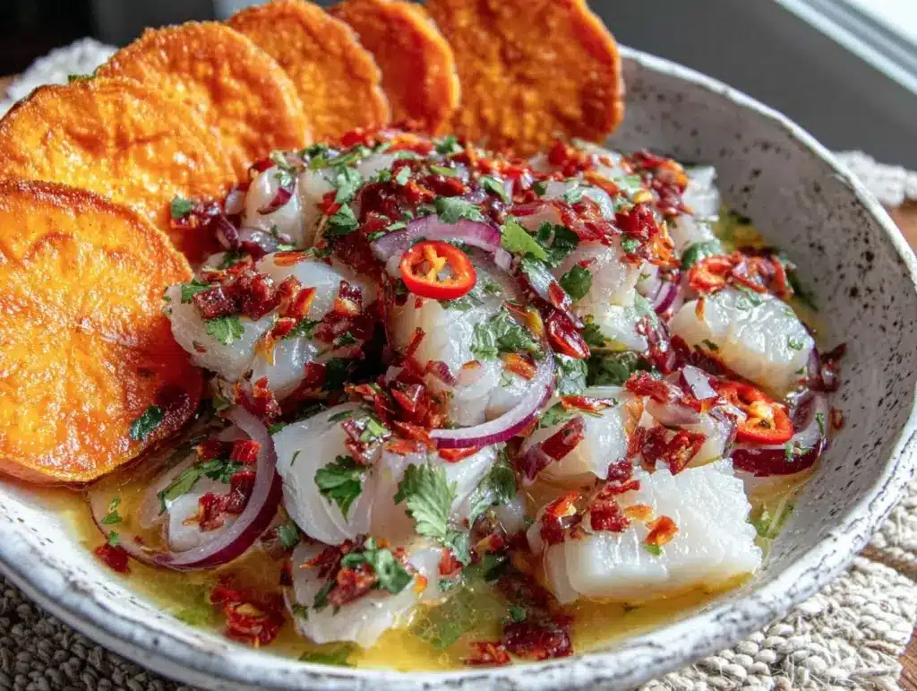 fresh Peruvian ceviche - featured image