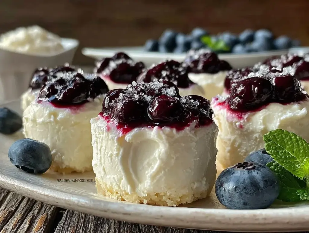 frozen greek yogurt blueberry bites - featured image