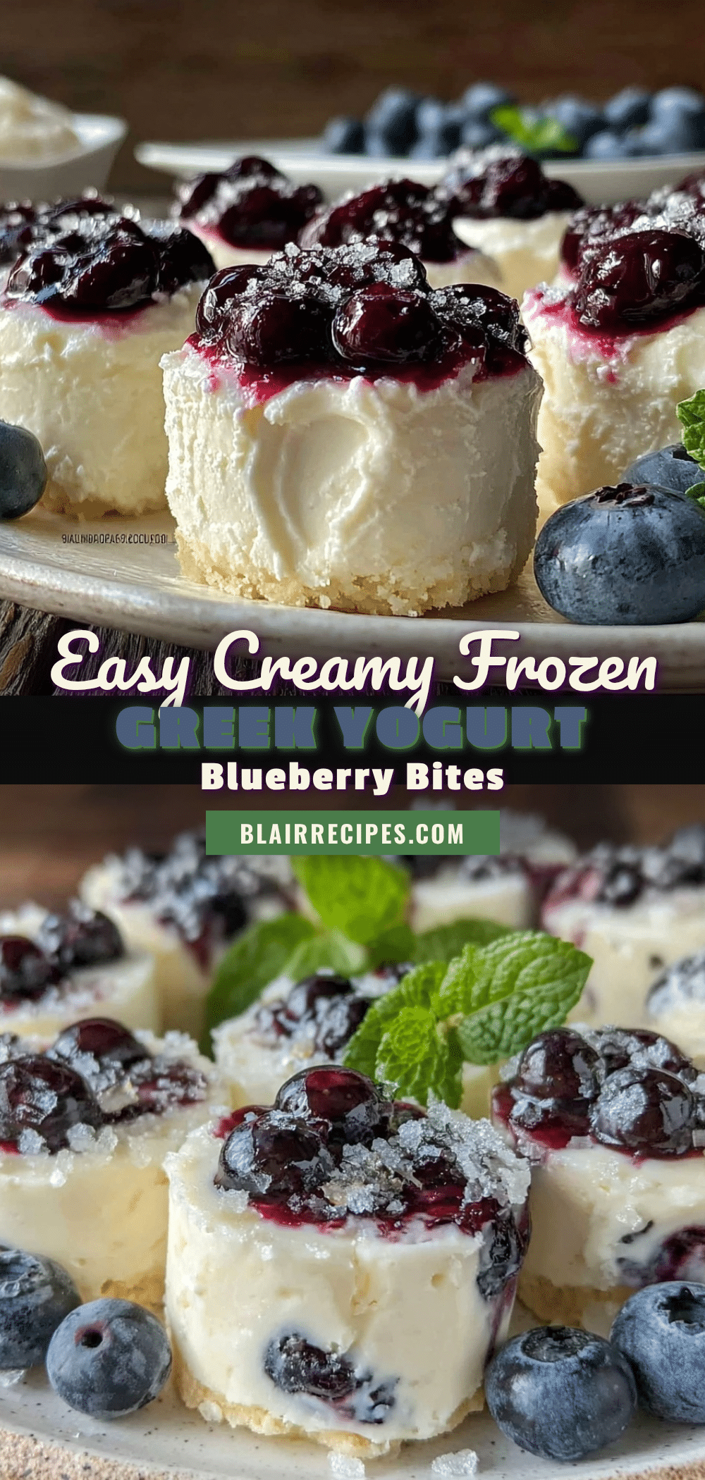 frozen greek yogurt blueberry bites recipe