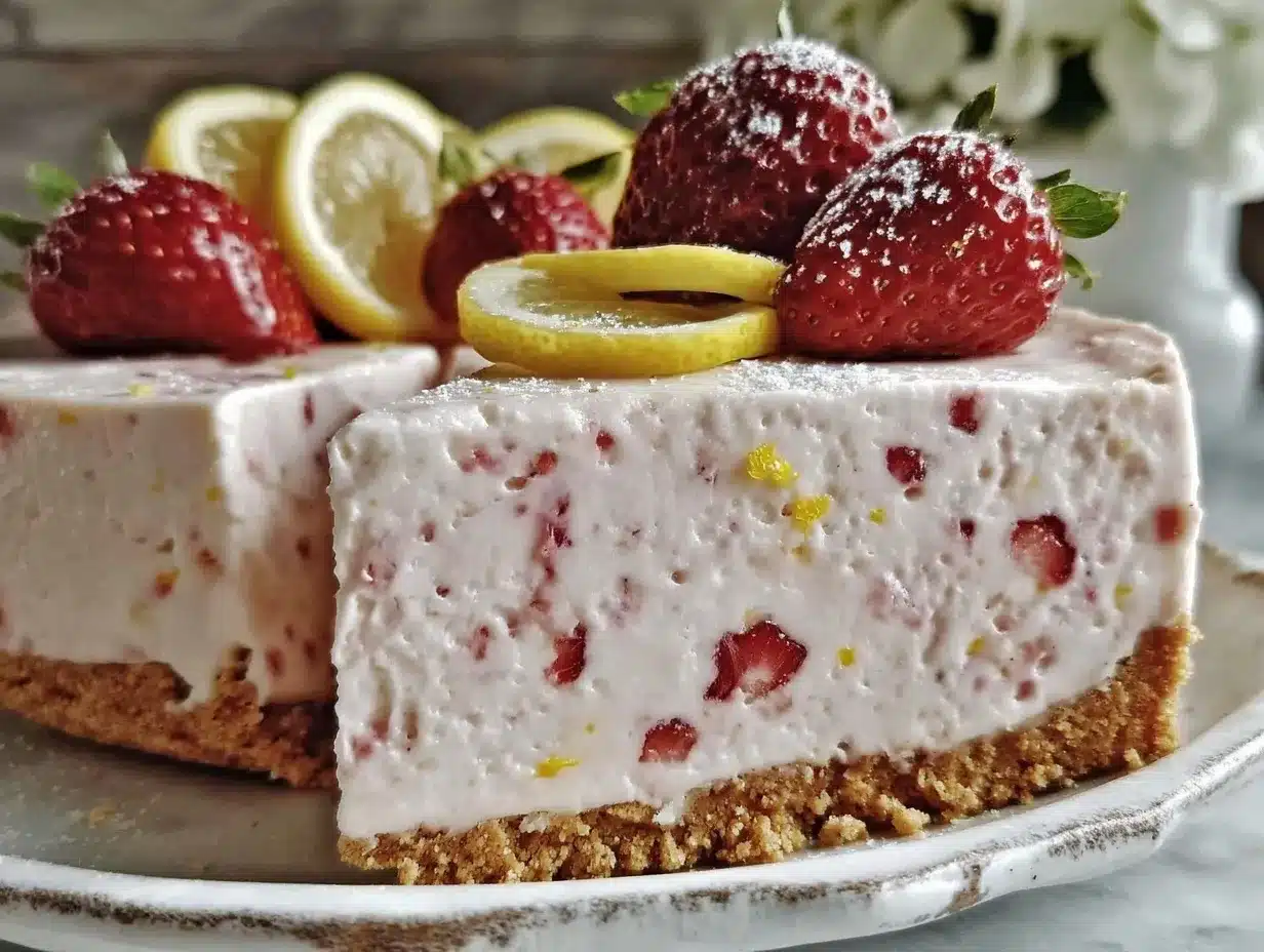 frozen strawberry lemonade pie preparation steps