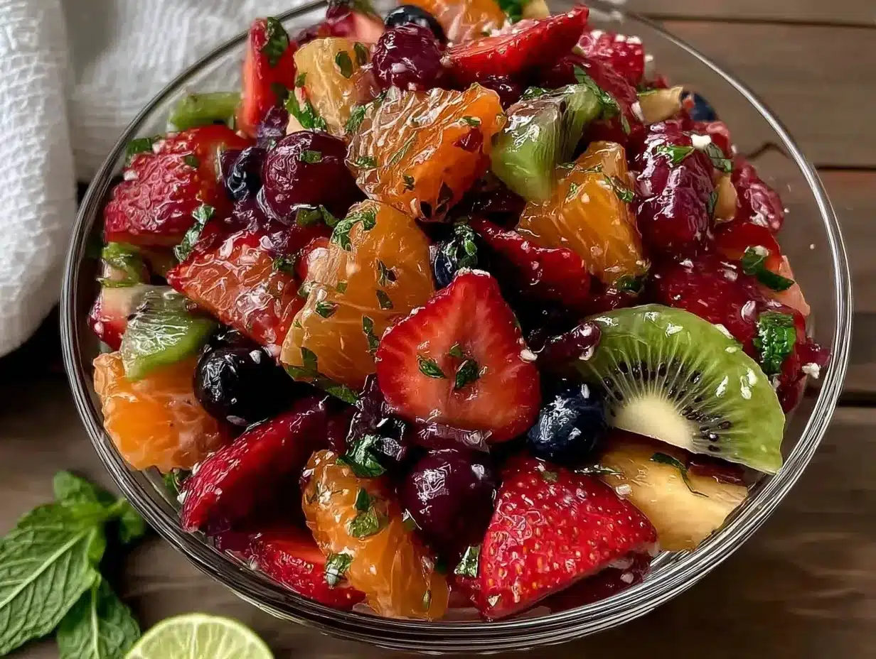 fruit salad with honey lime dressing preparation steps