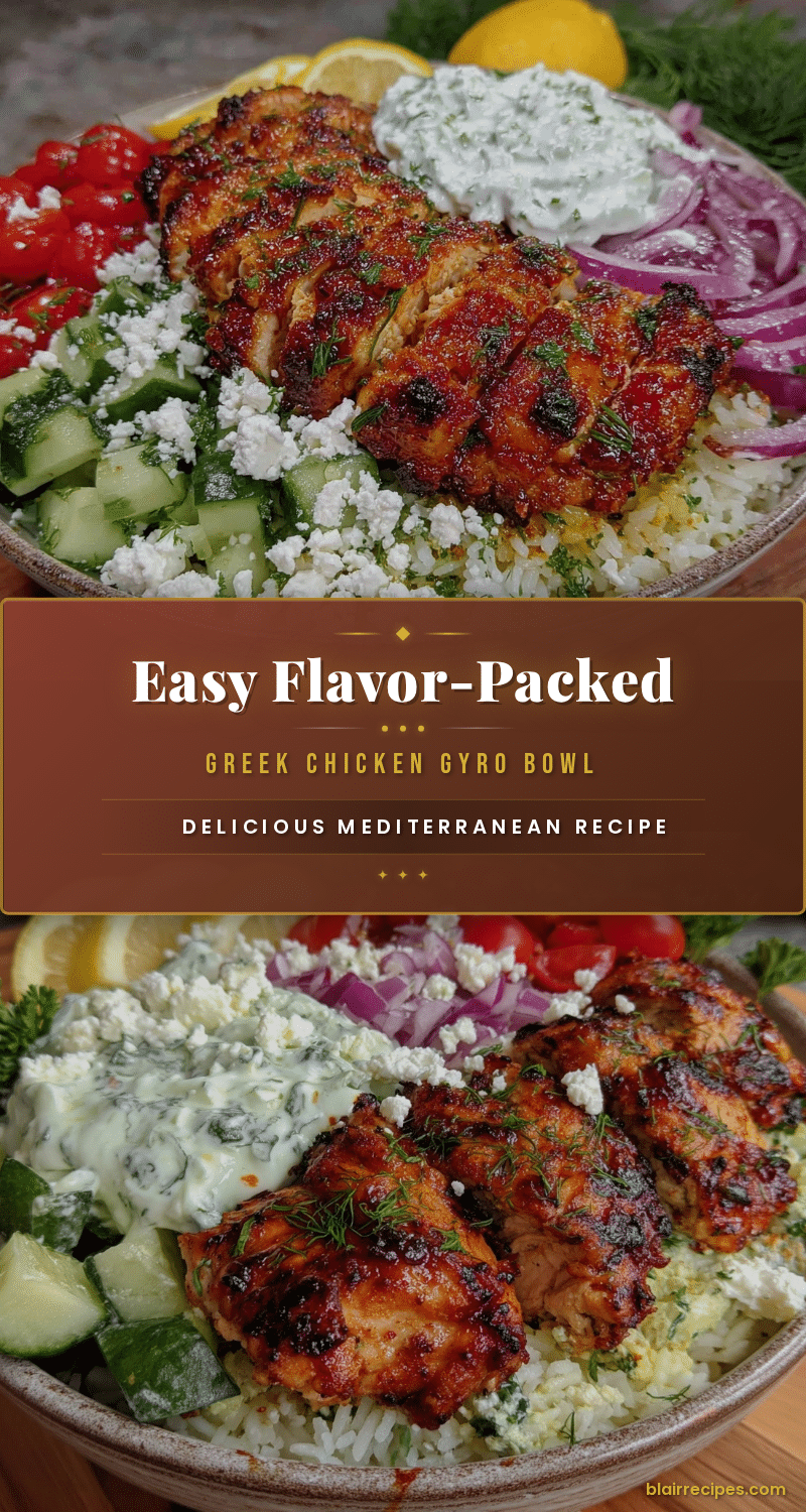 Greek chicken gyro bowl recipe