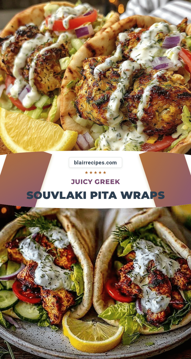 Greek souvlaki pita wraps recipe