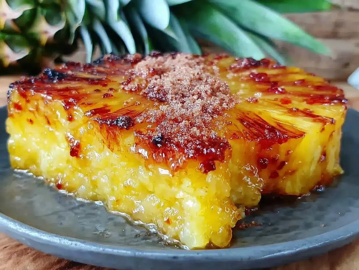 grilled pineapple with cinnamon sugar preparation steps