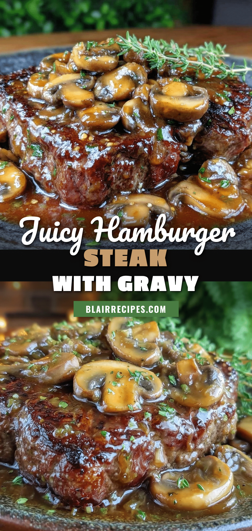 hamburger steak with mushroom gravy recipe