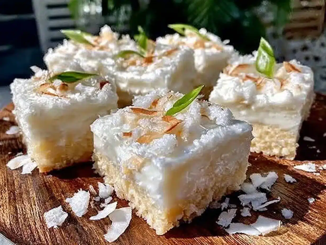 Hawaiian Haupia Coconut Pudding Squares preparation steps