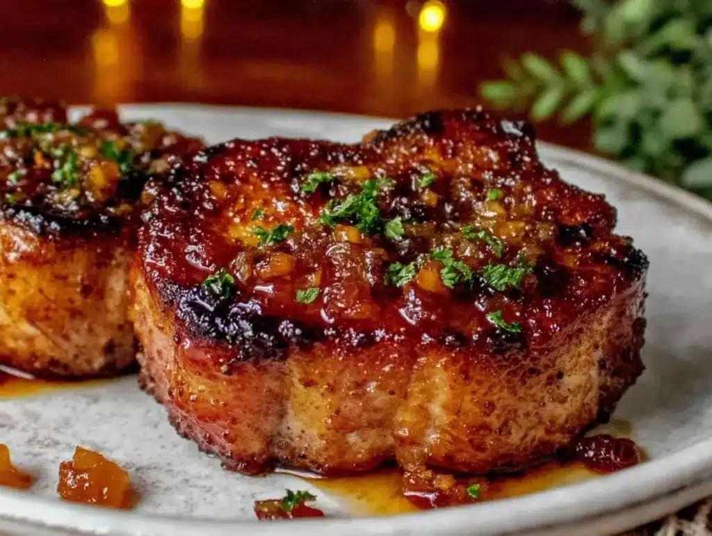 honey garlic pork chops air fryer recipe - featured image