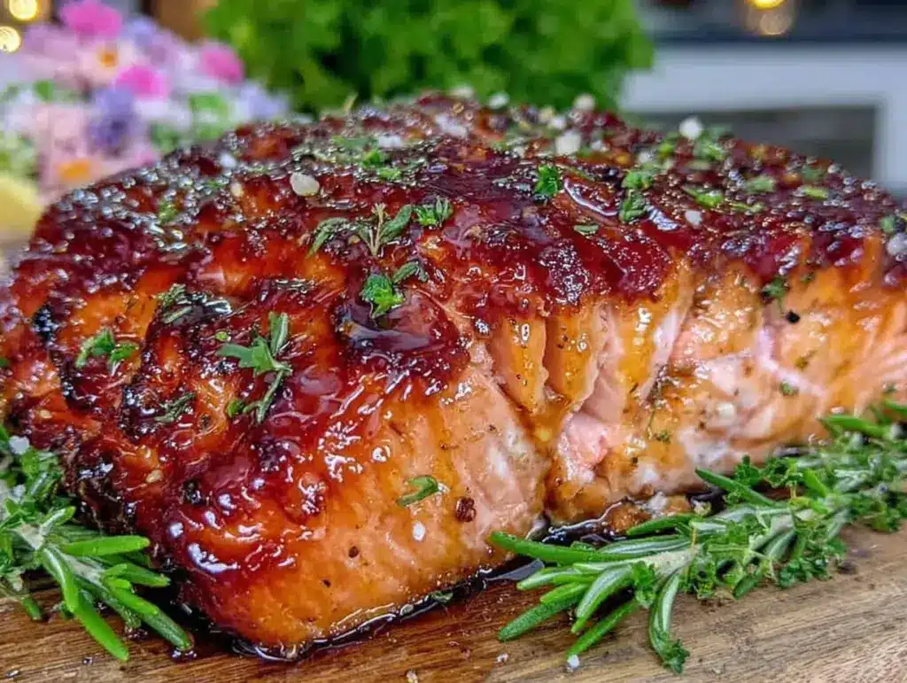 honey glazed salmon air fryer recipe - featured image
