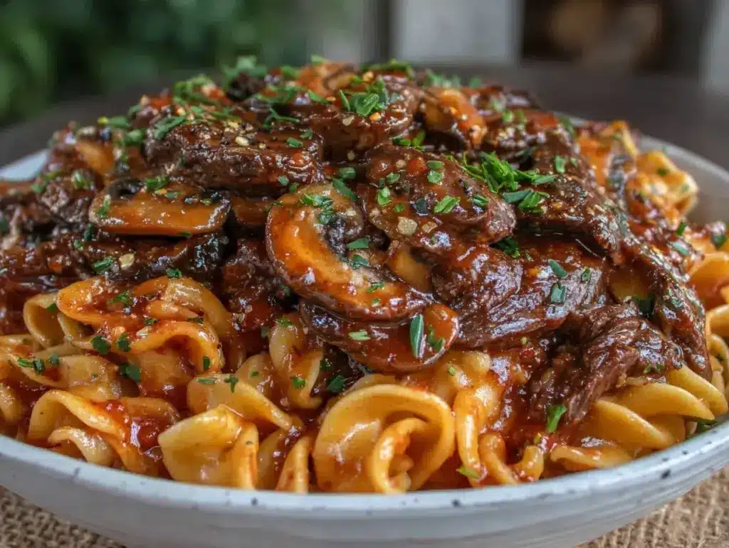 instant pot beef stroganoff - featured image