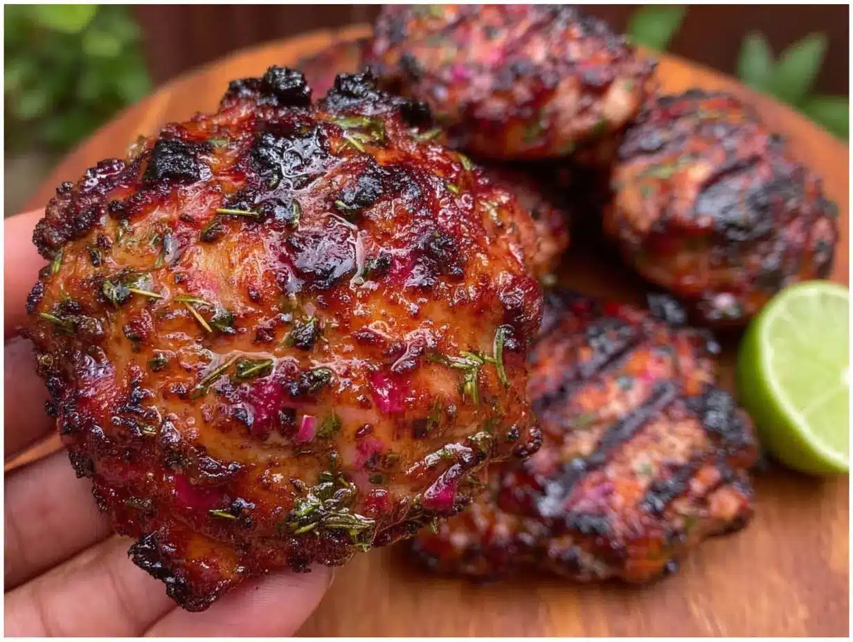 Jamaican jerk chicken thighs preparation steps
