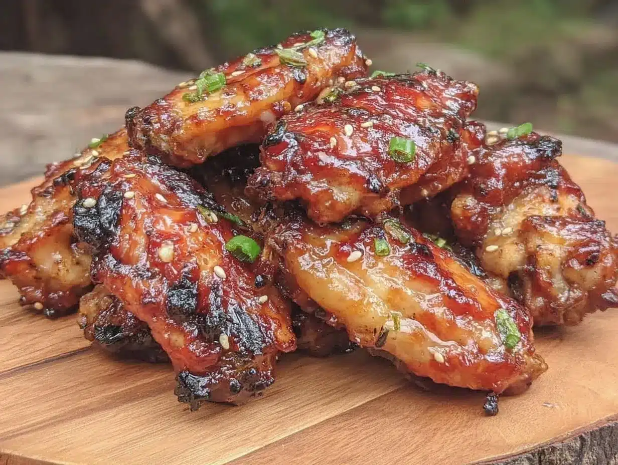 Korean gochujang grilled chicken wings preparation steps